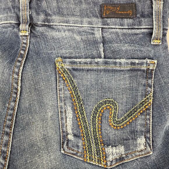 Citizens of Humanity Jeans Women's 26 (2) Blue Ricrac Low Waist Wide Leg Preppy - Picture 5 of 16